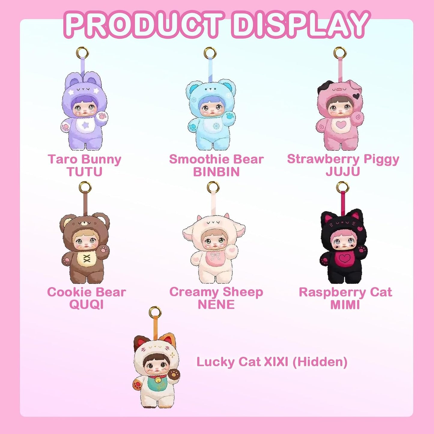 Nommi-Nommi V1 Loveliness Never Ends Series Plush Blind Box 1PC (1 of 7 Possible Styles) Cute Figures