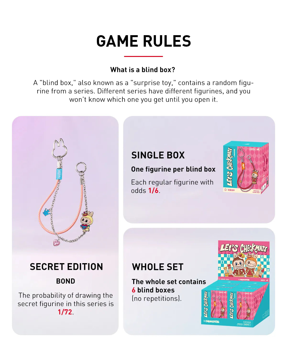 THE MONSTERS Let's Checkmate Series-Pendant Blind Box