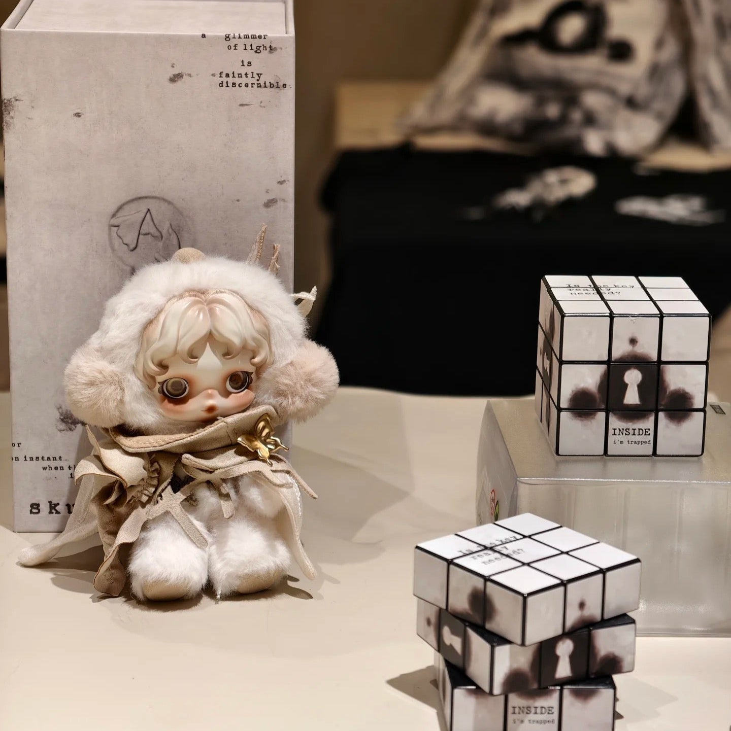 Skull Panda Plush Doll Cage-Uncage