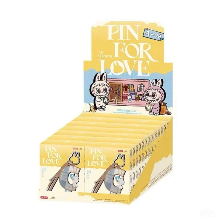 THE MONSTERS Pin for Love Series-Letter Plush Pendant Blind Box (A-M)