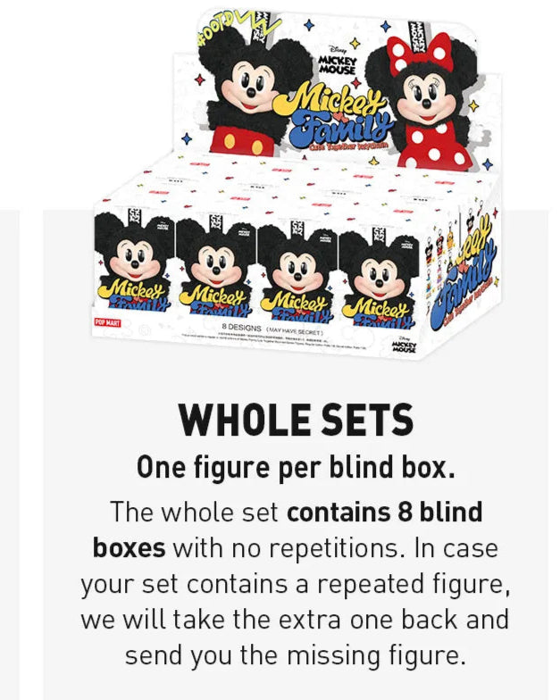 Mickey Family Cute Together Keychain Series Figures