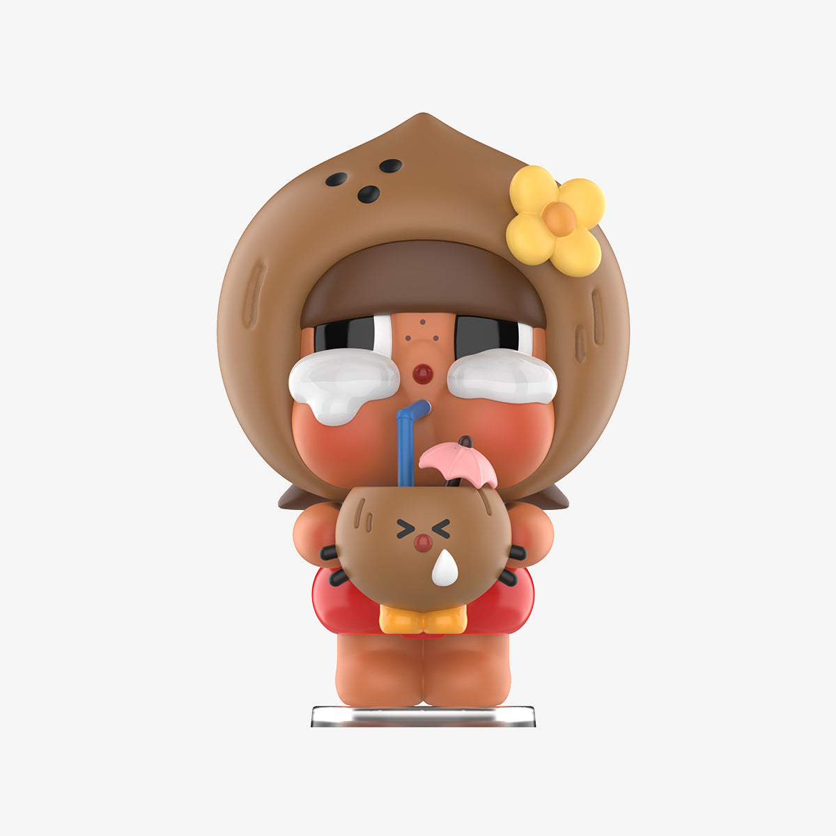 CRYBABY SHINY SHINY SERIES-Plush Pedant Blister Pack &Coconut Figure-Green/Brown