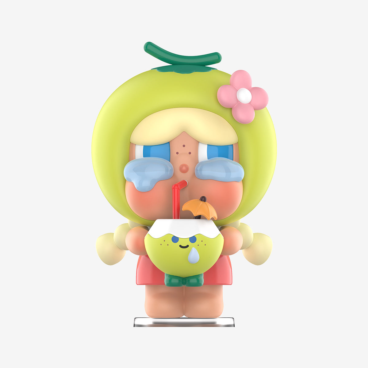 CRYBABY SHINY SHINY SERIES-Plush Pedant Blister Pack &Coconut Figure-Green/Brown