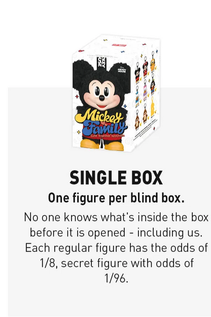 Mickey Family Cute Together Keychain Series Figures
