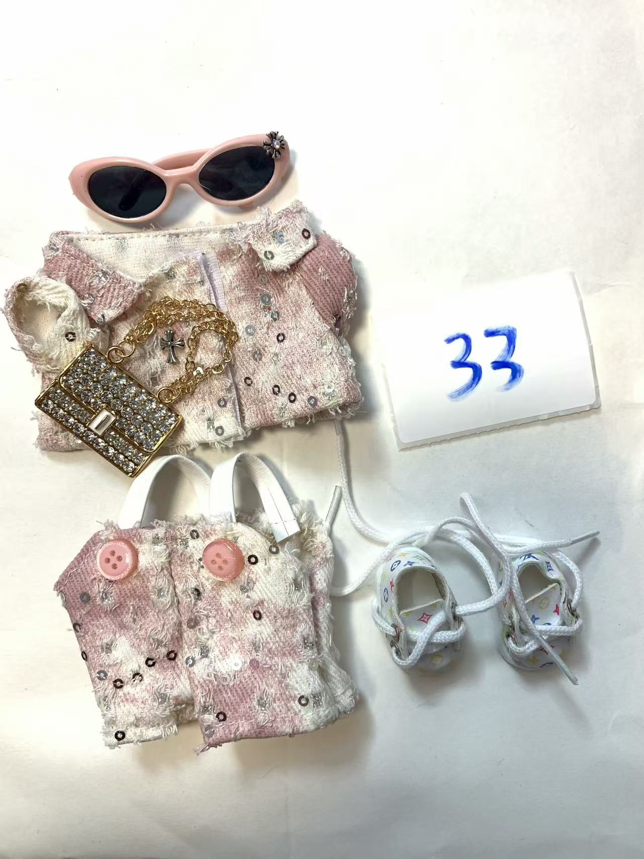 Labubu -V1-V3 Chanel LV skirt  clothes
